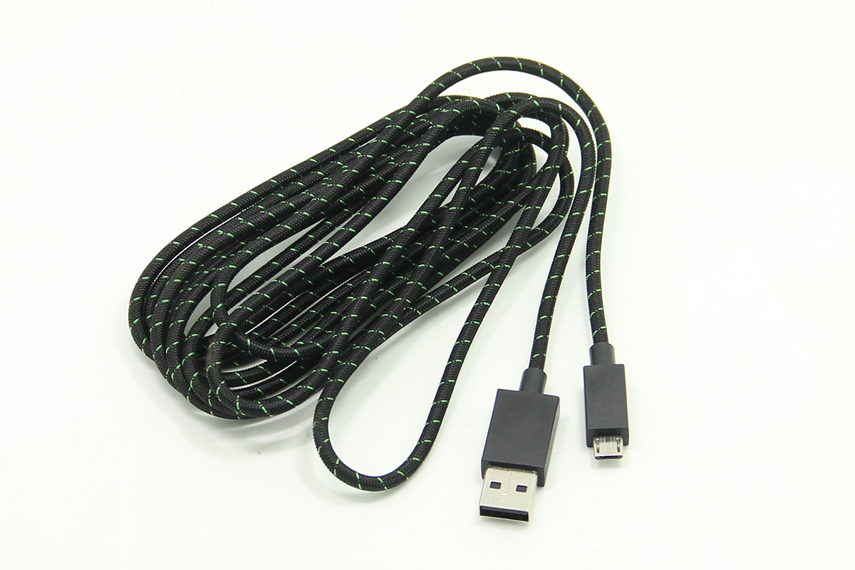 售完：原装微软2.75米编织网多屏蔽MicroUSB安卓手机平板数据xbox one游戏手柄充电线