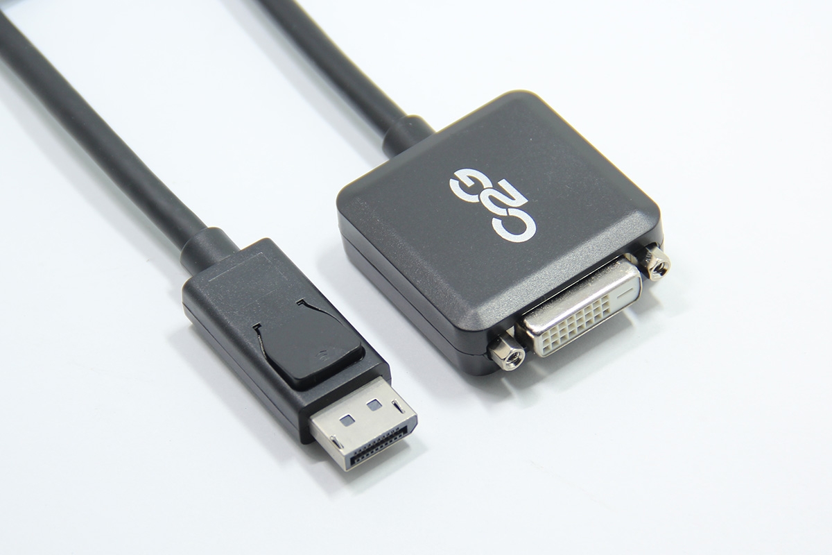 C2G原装进口dp转dvi 8in dp m to dvi f blk视频转dvi视频线高清信号