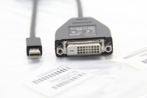原装全新联想迷你dp转dvi 雷电转dvi视频信号转接线03x6595