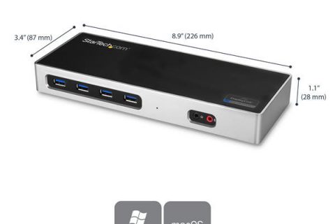 StarTech.com DK30A2DH  type-c扩展坞win Mac电脑DOCK Dual-4K Docking Station with 6 x USB 3.0 Ports