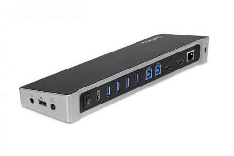 原装USB3.0 Docking 扩展坞Mac windows虫洞传输KVM 外接多屏 5个USB3.0 千兆网卡Station for Two Laptops