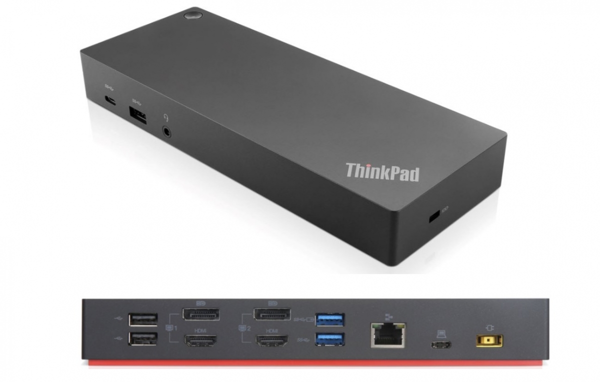 售完：联想ThinkPad USB-C雷电3 Dock桌面型扩展坞 反向充电PD协议90瓦 WIN苹果系统接4K多屏 5K 40AF Lenovo DUD9011D1