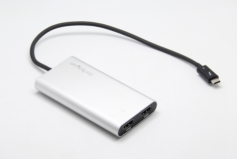 原装美国进口雷电3转2个HDMI 4k xps thinkpad Mac外接多屏显示器 TB32HD2
