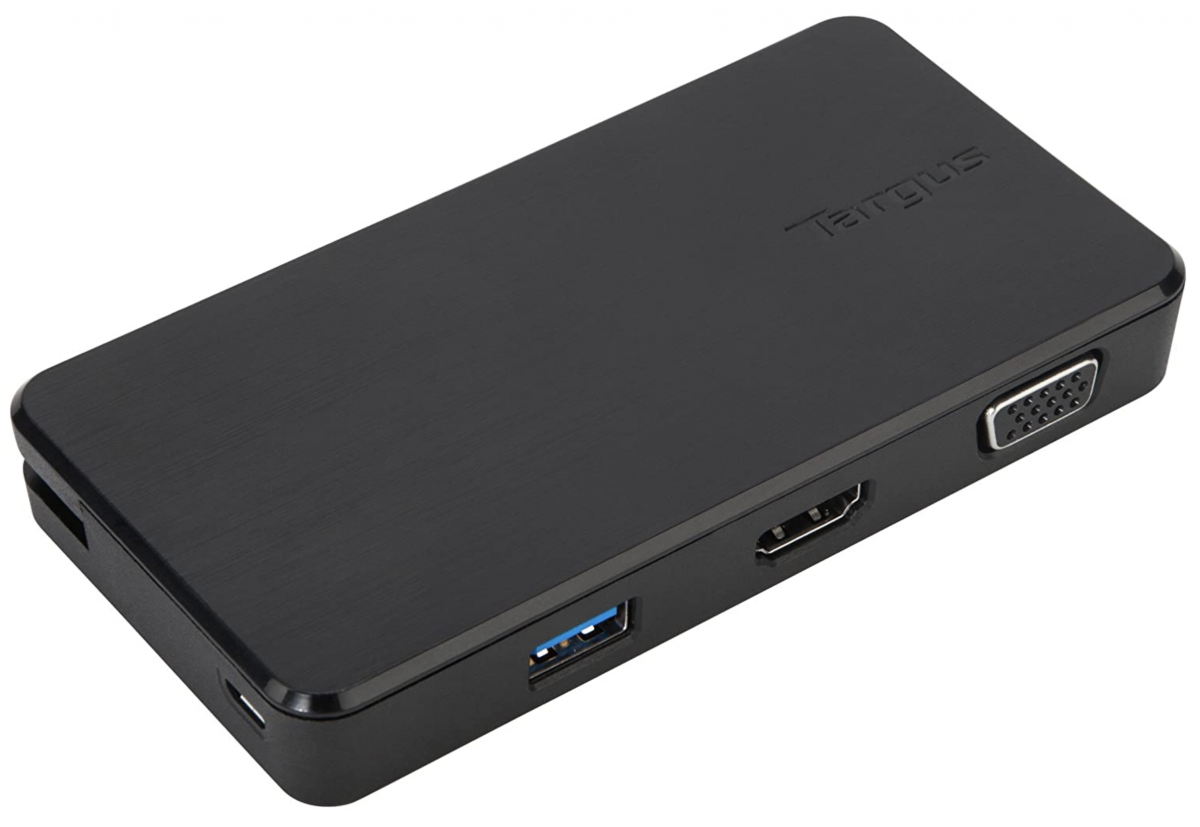 售完：USB 3.0 & USB-C Dual Video  Travel Docking Station便携式扩展坞VGA/HDMI 2个USB3.0 千兆网卡适用于win Mac m1电脑