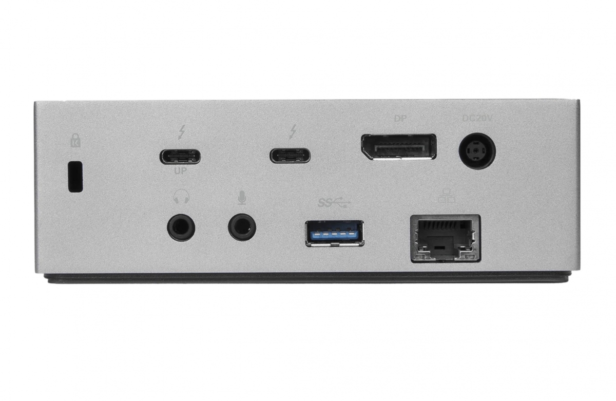 Thunderbolt™ 3 DV4K  DOCK220 Docking Station with Power (Space Grey)兼容雷电3和全功能C扩展坞双4k 60hz 60瓦PD供电USBgen2 10G 网卡声卡