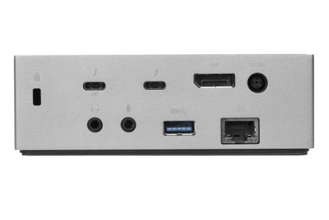 Thunderbolt™ 3 DV4K  DOCK220 Docking Station with Power (Space Grey)兼容雷电3和全功能C扩展坞双4k 60hz 60瓦PD供电USBgen2 10G 网卡声卡