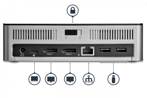 Startech MST30C2HDPPD PD60瓦充电内置SATA硬盘接口扩展坞支持win Mac千兆网卡