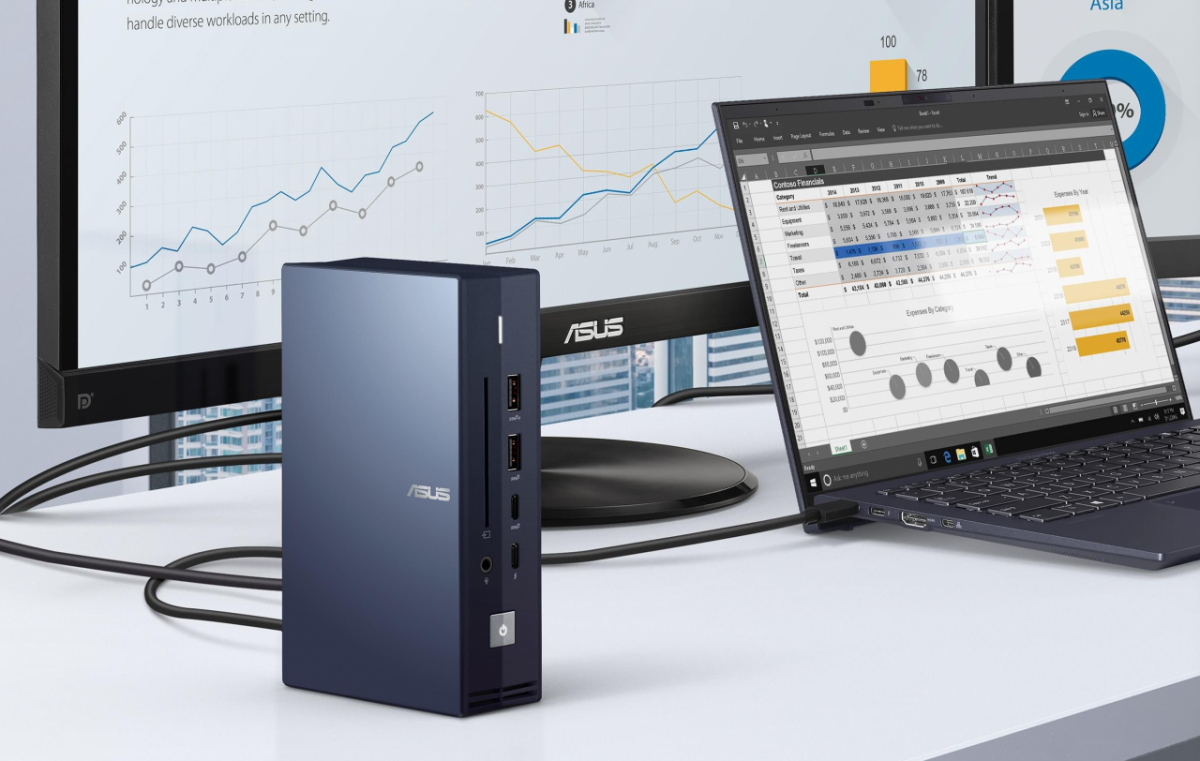 售完：原装华硕 ASUS SimPro dock2 雷电3扩展坞 120瓦PD供电 笔记本电脑外扩接口显示器USB等