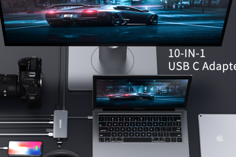 MOKIN  MUC1801 便携式10合一扩展坞外接双显示器USB3.0 HDMI 读卡器SD千兆网卡等